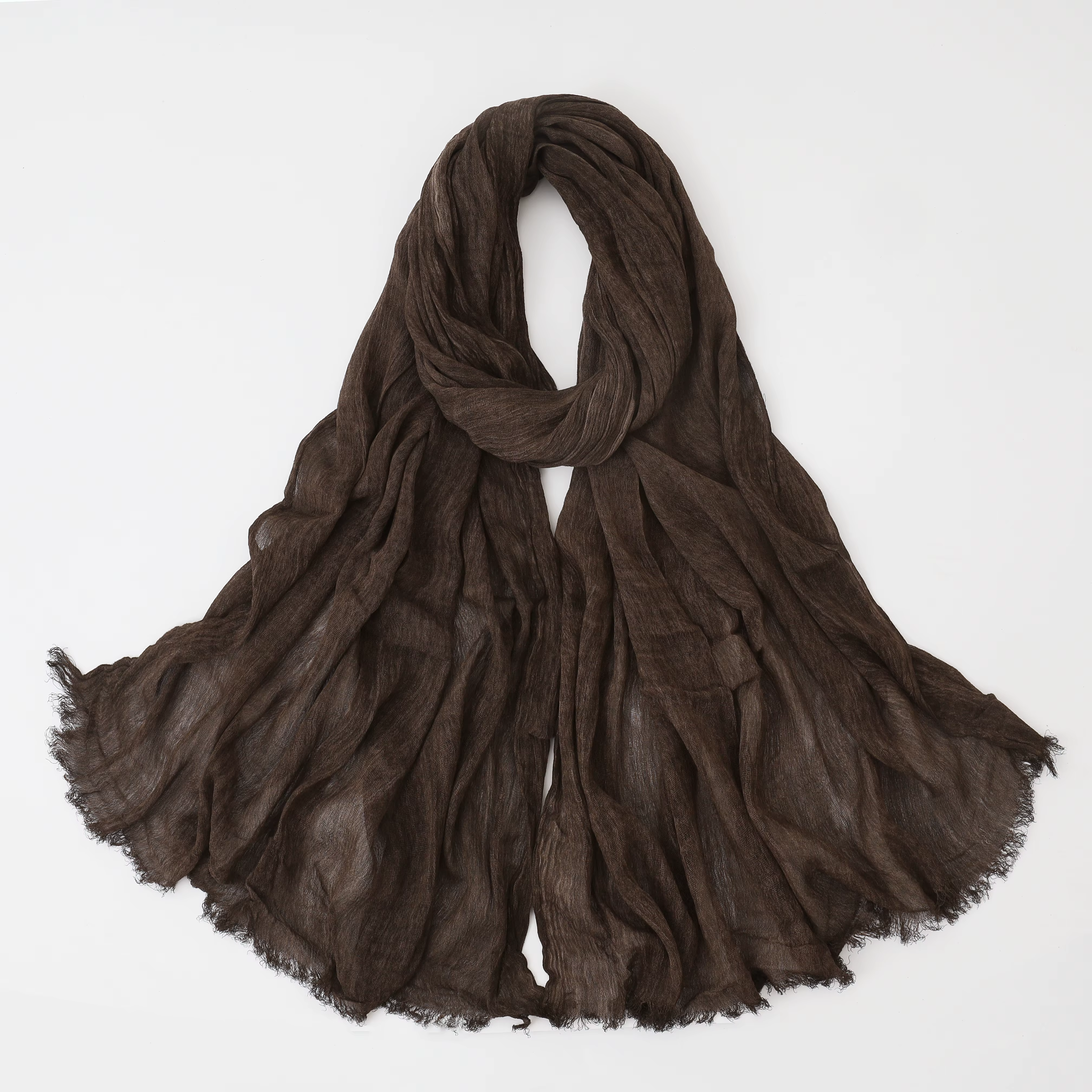 Mode coton lin écharpe froissé conception Hijab moyen-orient