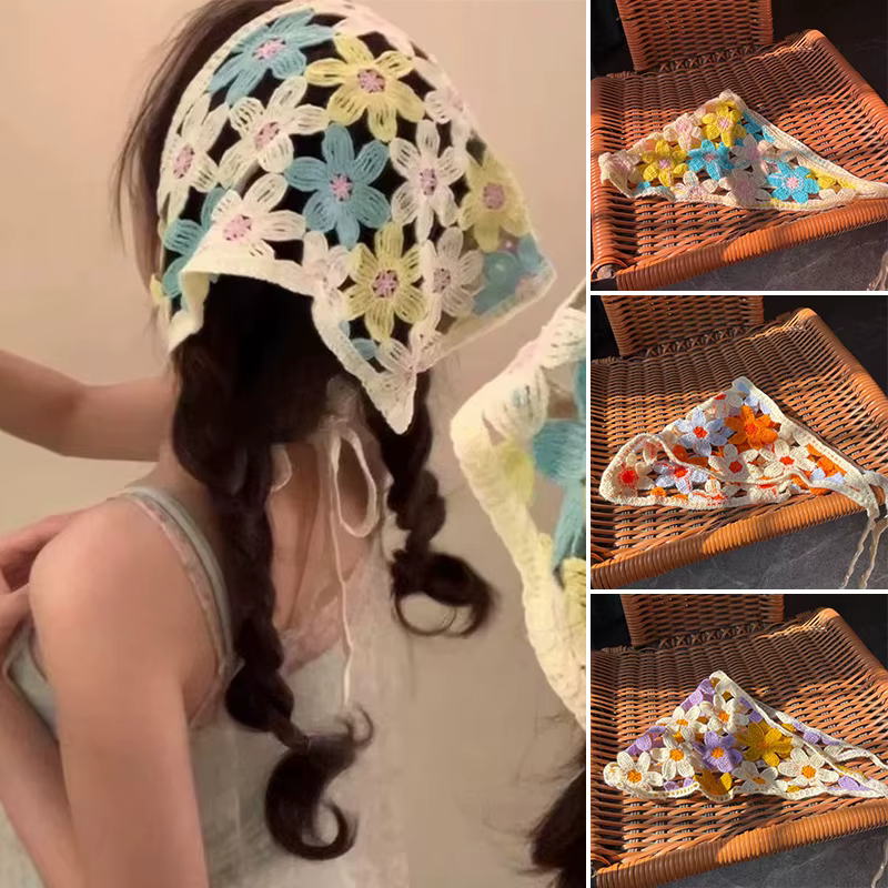 Foulard de cheveux au Crochet fait à la main pour femmes