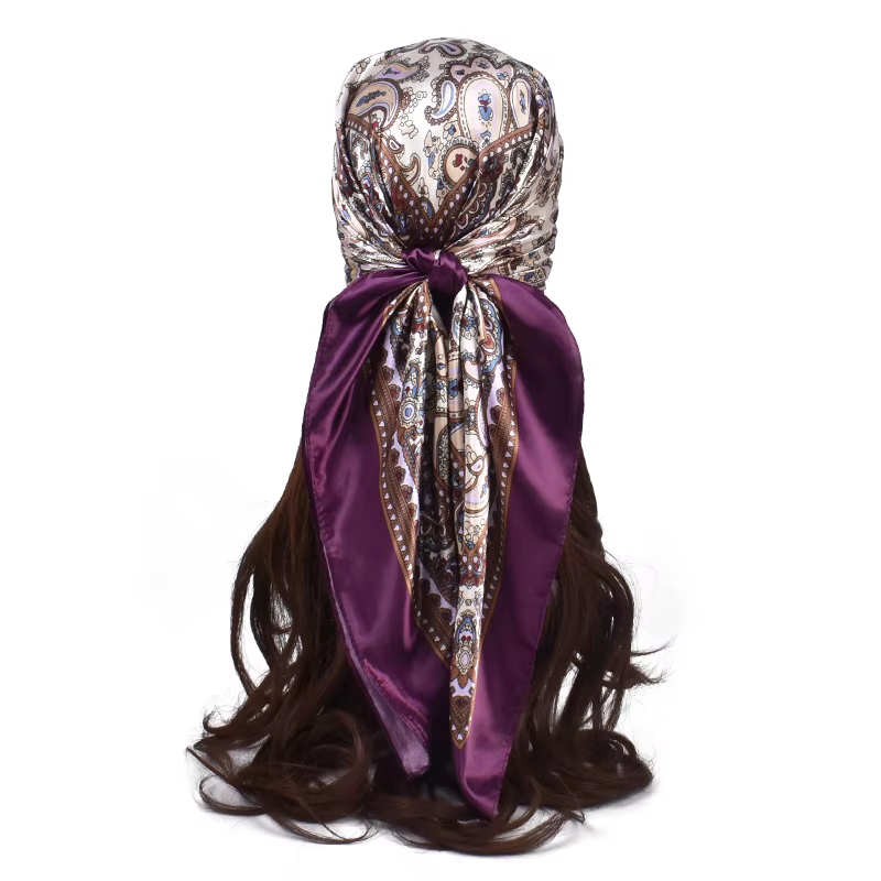 Foulard carré en soie pour femmes