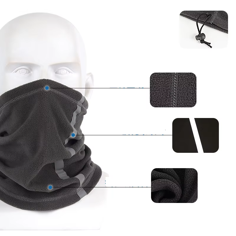 Chauffe-cou réfléchissant multi-écharpe automne hiver foulard homme ski cou couverture réglable masque chaud polaire cyclisme