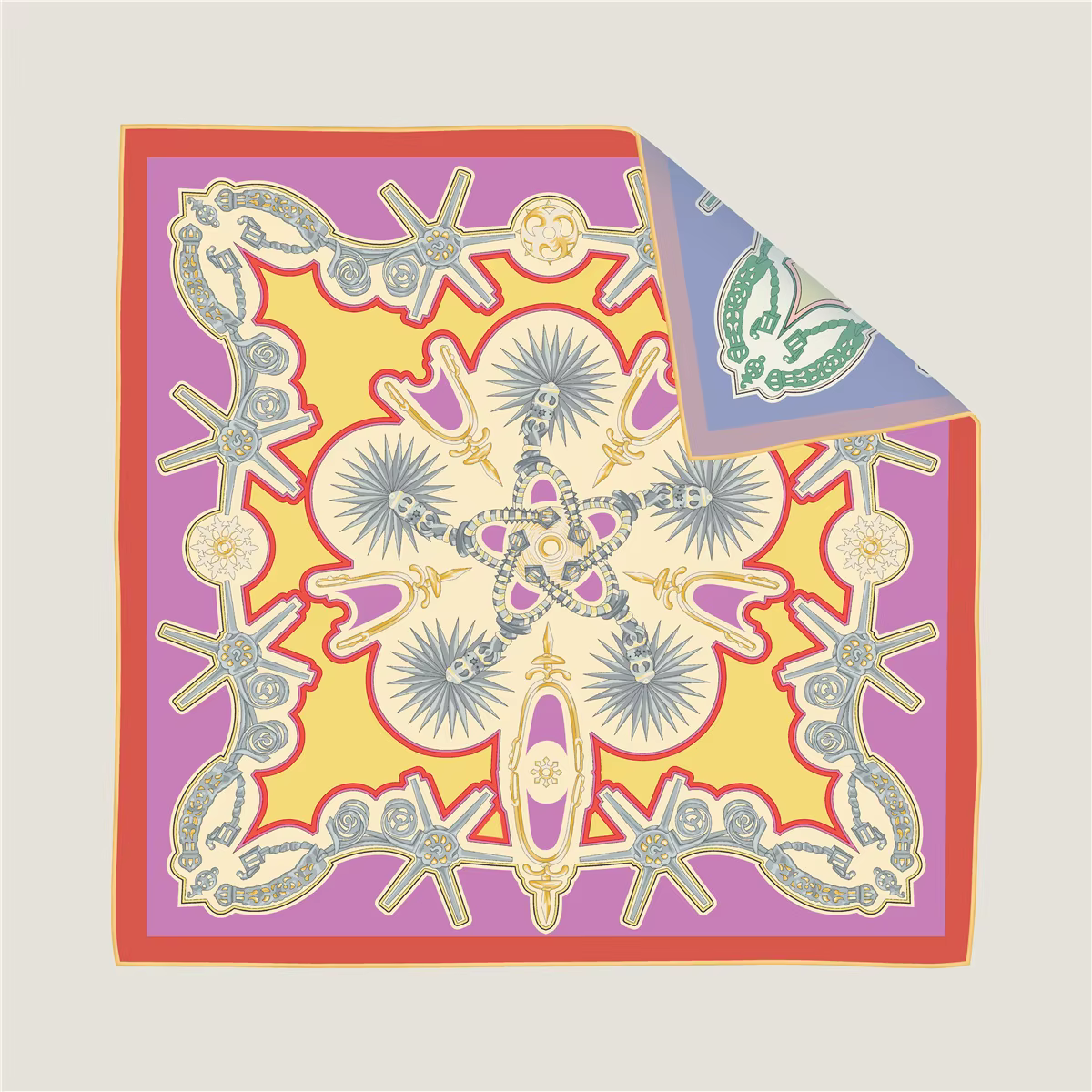 Écharpe en twill double face 90 cm