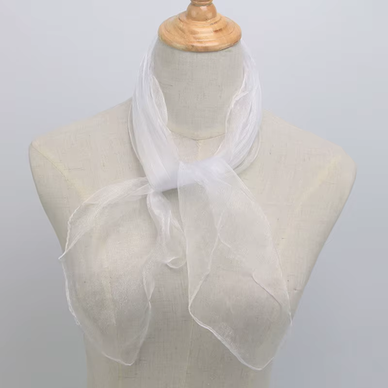 Foulard d'été transparent en mousseline de soie pour femme, châles, bandanas