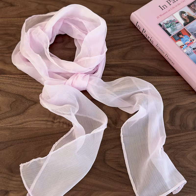 Cravate écharpe de couleur Pure douce et confortable pour le printemps et l'été