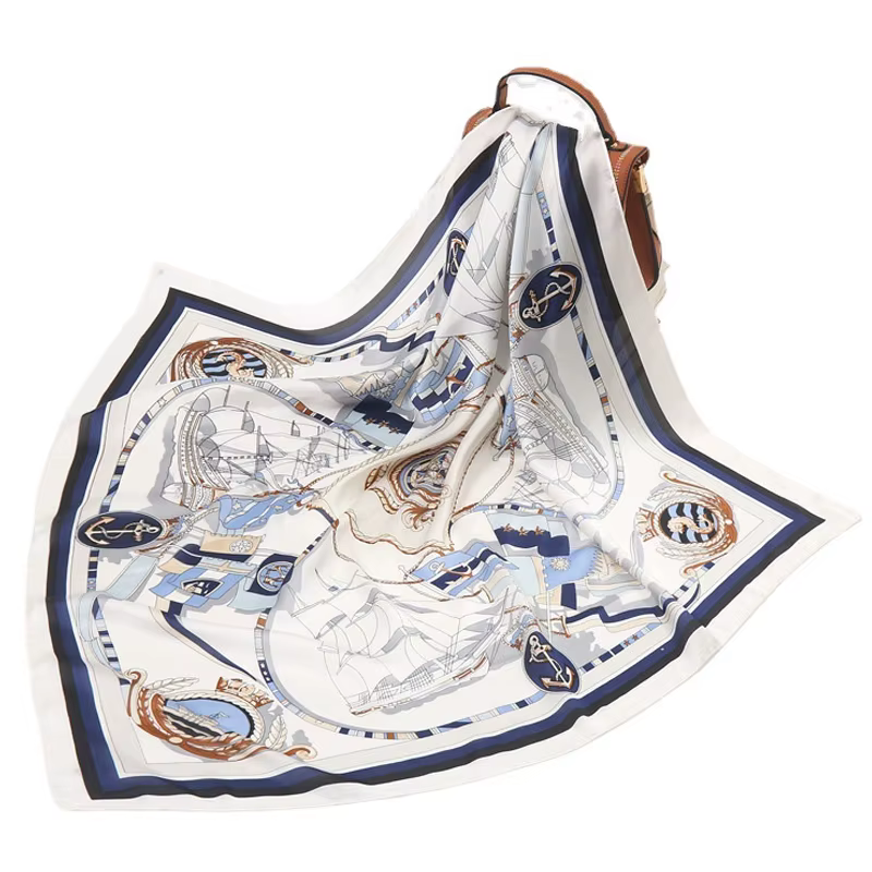 Foulard carré en soie pour femme 90x90cm