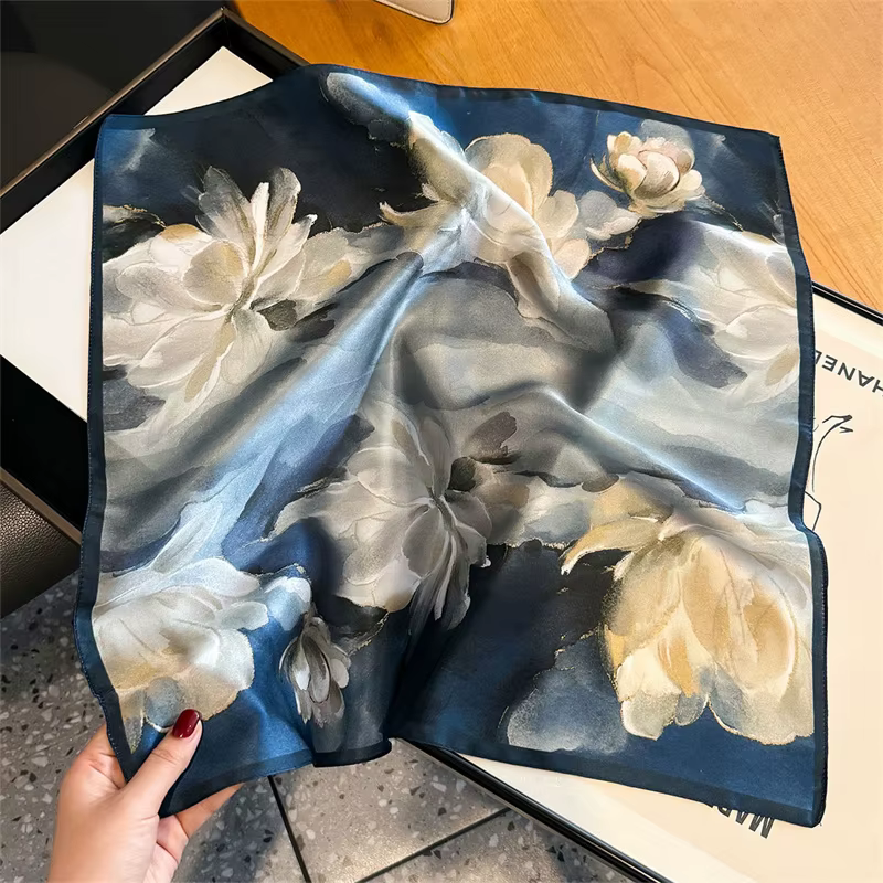 100% naturel soie mûrier écharpe femmes mode cou écharpes bureau dame cheveux Foulard