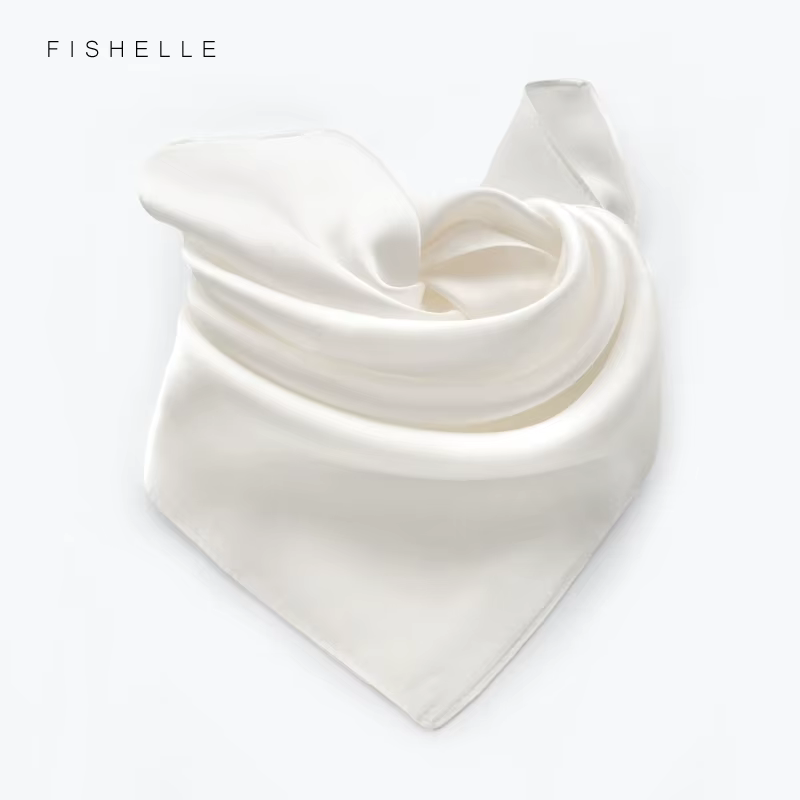 Foulard en soie pure blanche