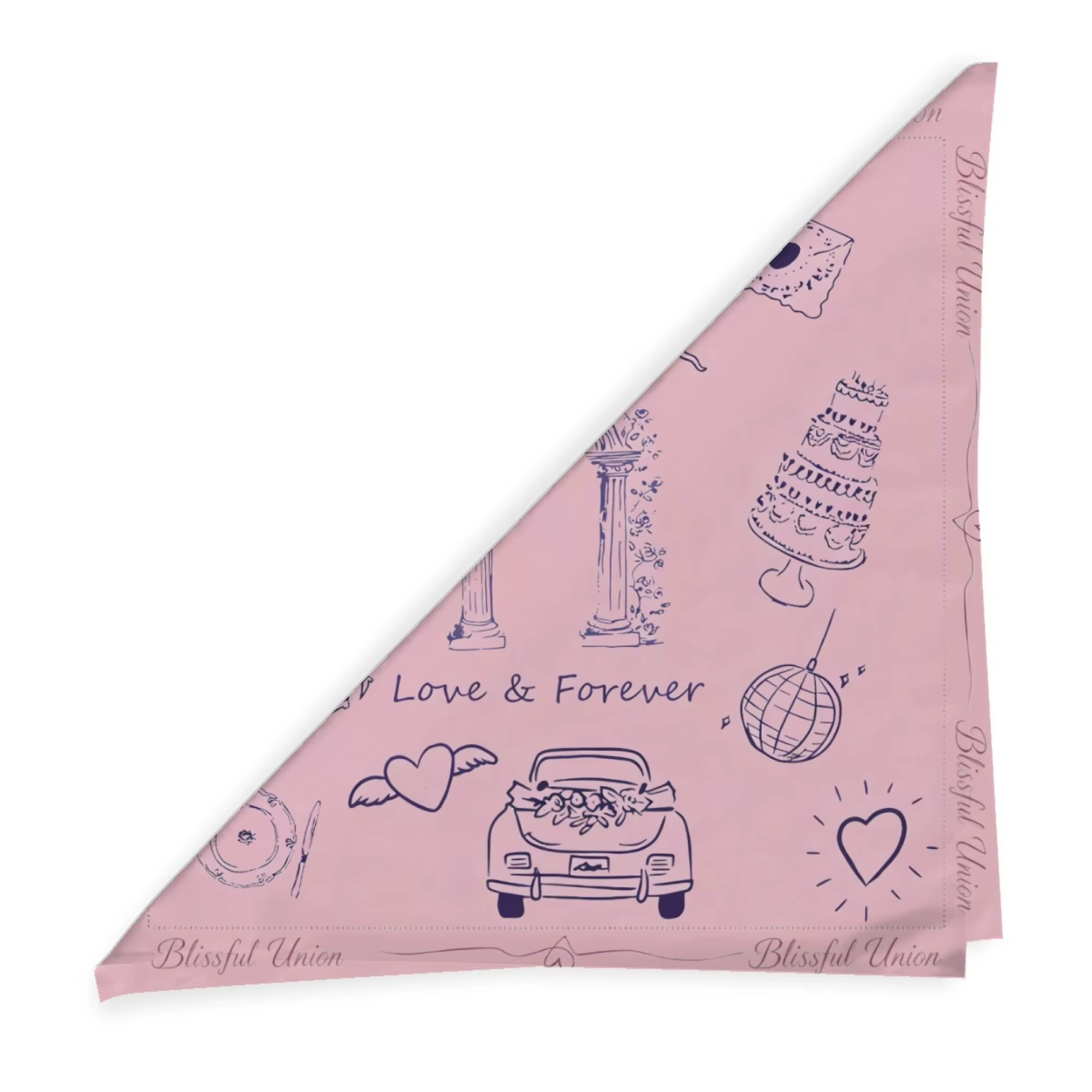 Écharpe de mariage personnalisée | cadeau | Motif dessiné à la main | foulard | Doux et lisse