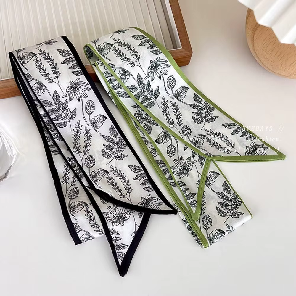 Floral Ins longue écharpe feuille douce cou