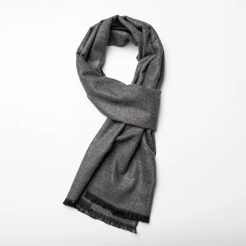 Écharpe en cachemire de couleur unie hiver chaud foulard Pashmina marine noir châle