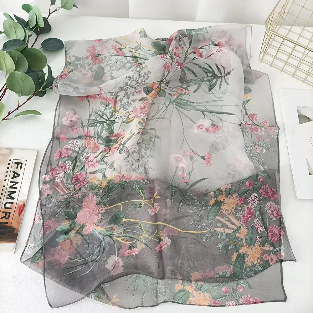 Bandana en mousseline de soie pour femmes