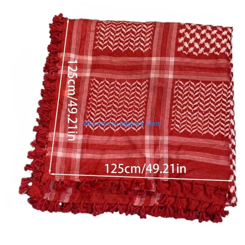 X4YC Jacquard Pattern Scarf arabe tactiquement Kerchief Multi-Put Shemagh