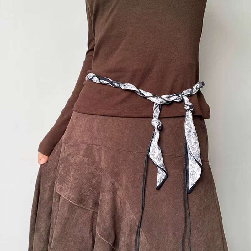1 ceinture écharpe tressée style bohème