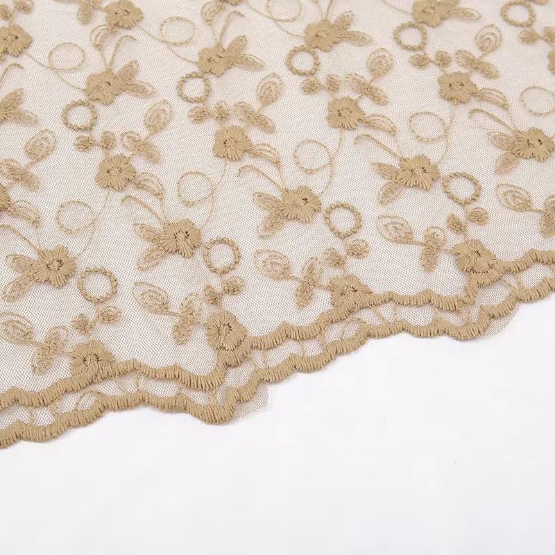 Fleur brodée dentelle Triangle écharpe petit châle Crochet cou