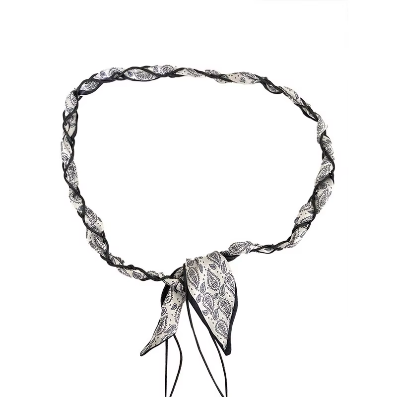1 ceinture écharpe tressée style bohème