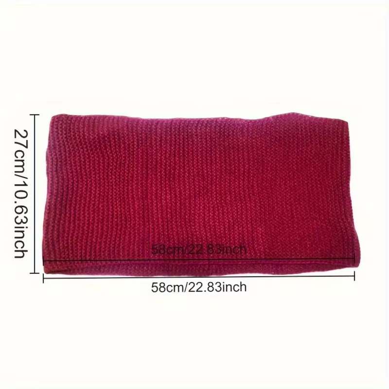 Écharpe en tricot épais de couleur unie pour femmes