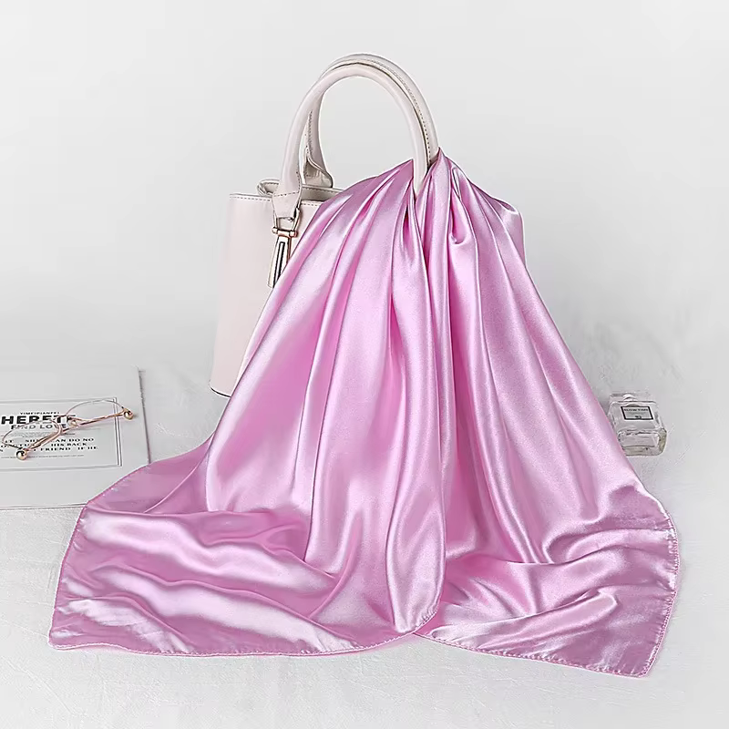 Foulards Hijab en Satin de soie pour femmes