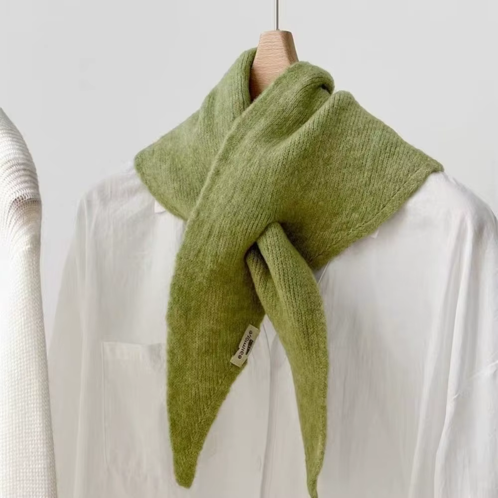 Nouveau coupe-vent cou plus chaud résistant au froid triangulaire tricoté écharpe