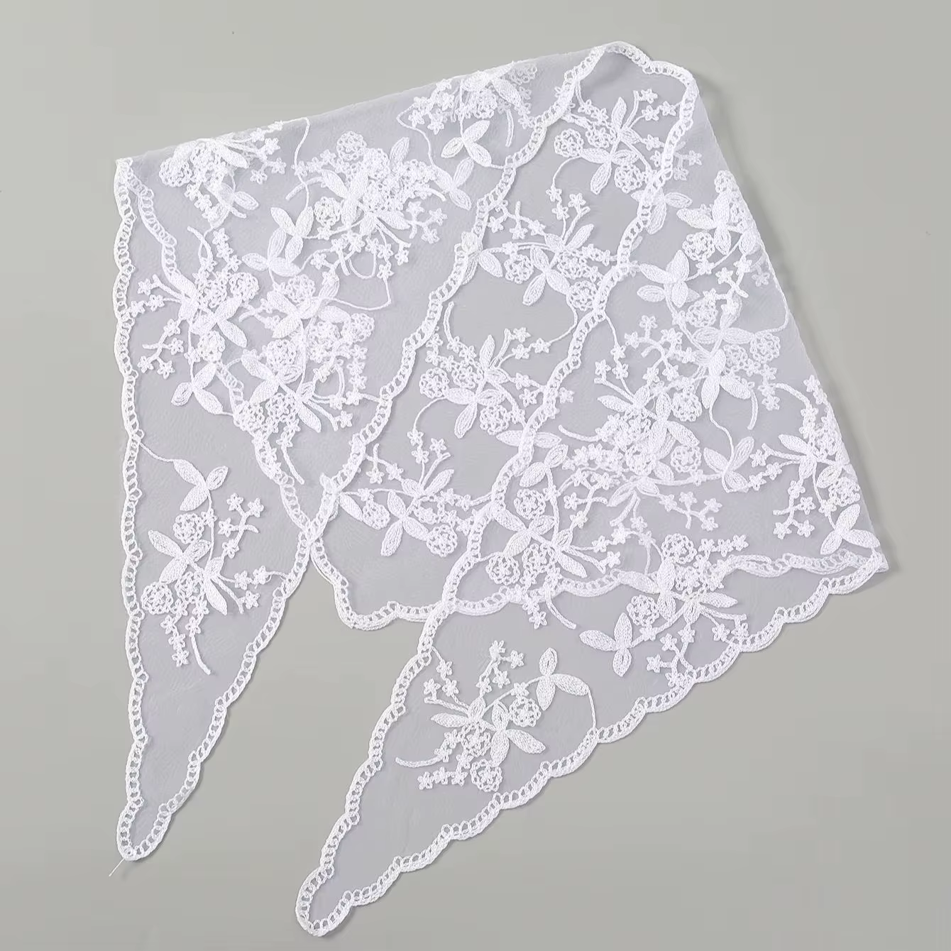 Mode Ins dentelle cheveux écharpe femmes rétro Triangle bandes