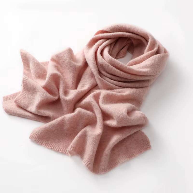 "Épaarpe 100% cachemire de qualité pour femmes et hommes – Écharpe tricotée chaude d'hiver de couleur unie