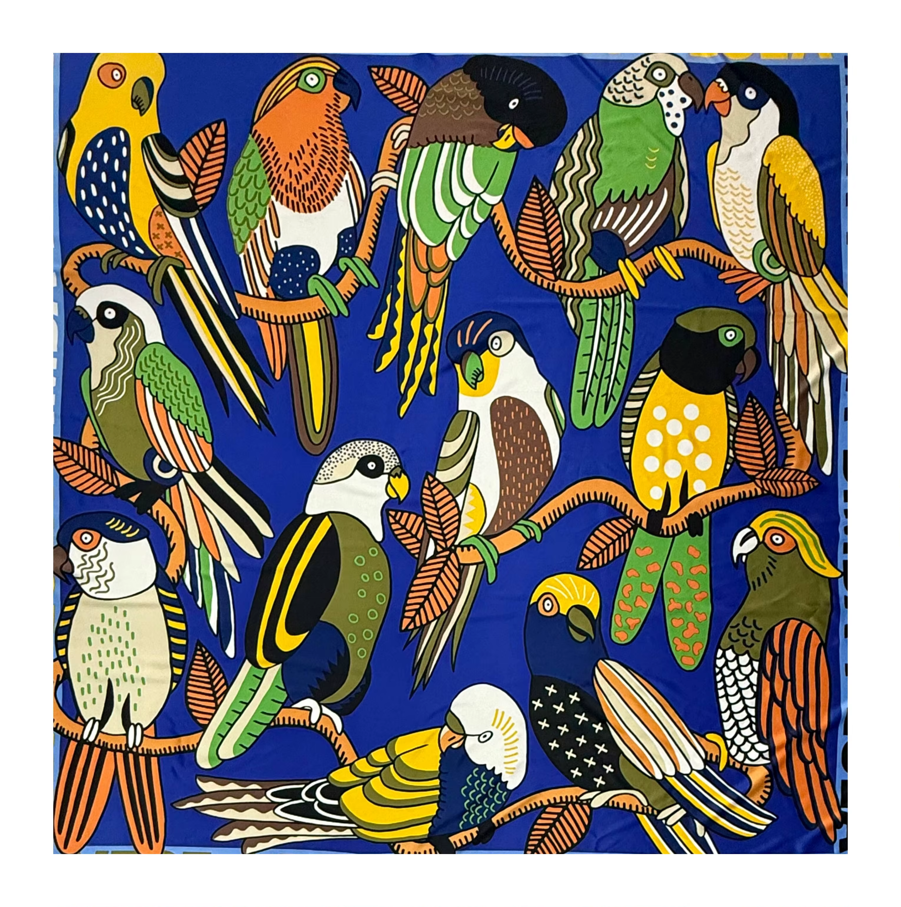 Écharpes en soie pour femme à pois Écharpe Graffiti Bandana