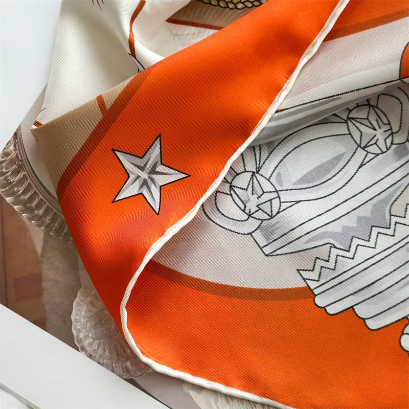 Marque de luxe Foulard grands châles en soie bandanas roulés à la main sac cou accessoires ceinture foulards pour