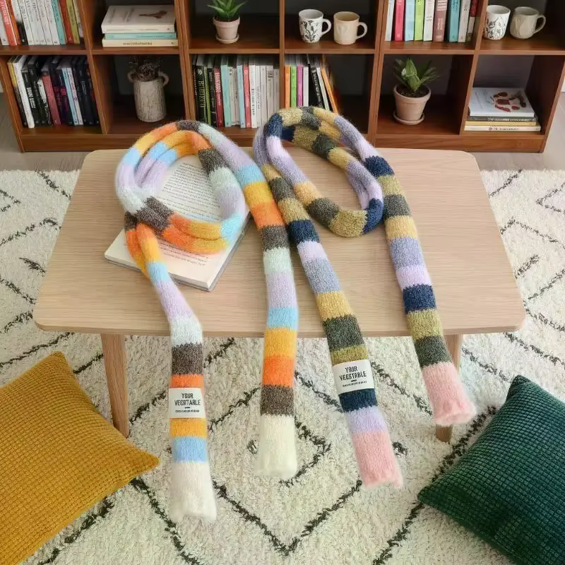Écharpe à rayures colorées pour femmes
