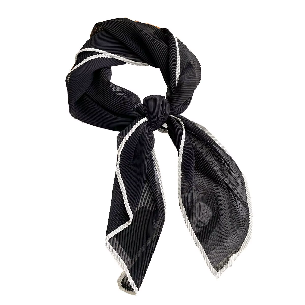 Foulard carré uni en tencel fin