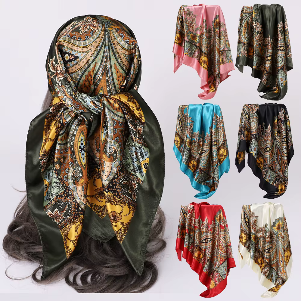 Foulard carré 90 cm pour femme