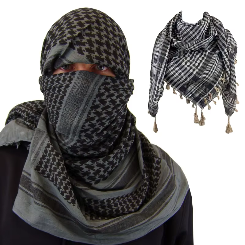 Keffiyeh tactique désert écharpe Wrap Shemagh tête cou arabe