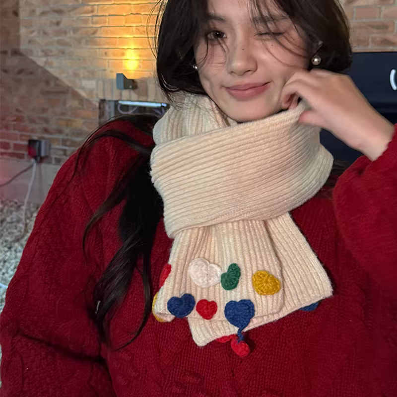 Châle doux en tricot de coeur au crochet pour femmes et filles