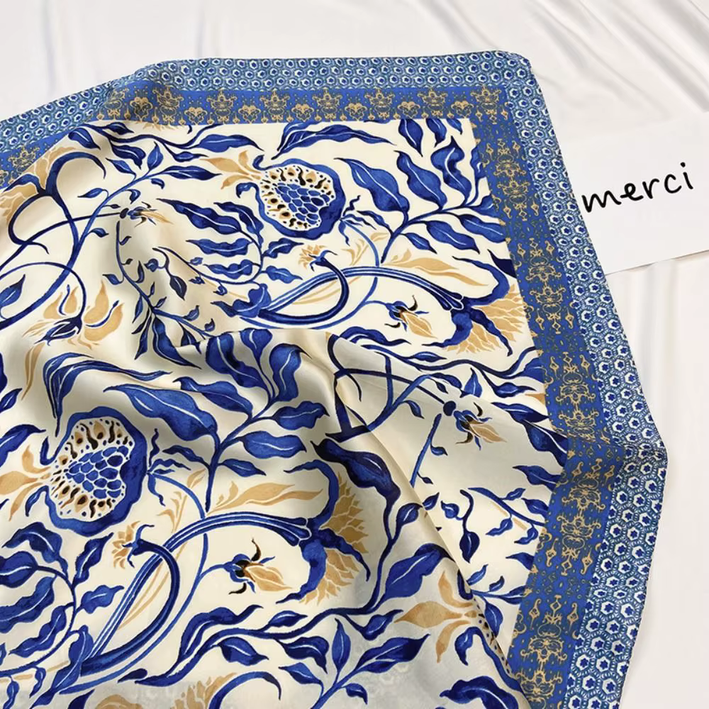 Écharpe de tête en satin pour femme
