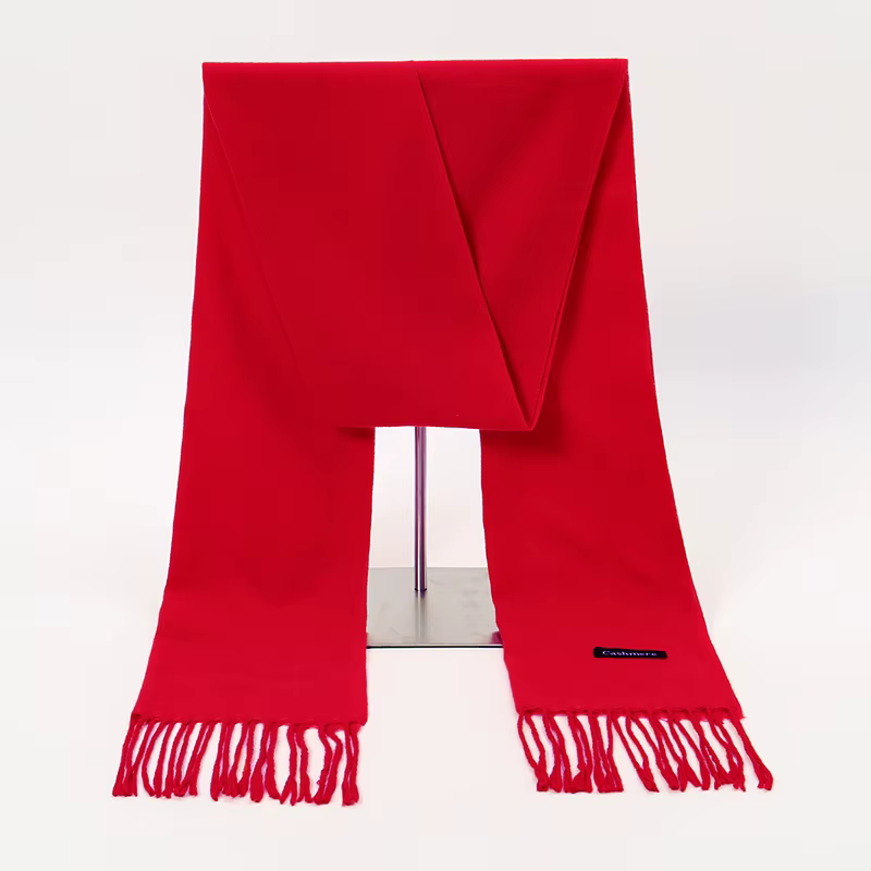Écharpe en cachemire rouge pour femme