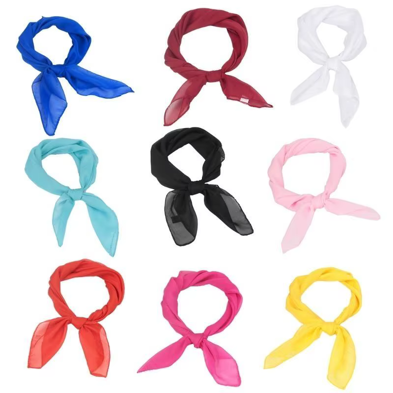 39BD – foulard cou en ruban carré pour femmes