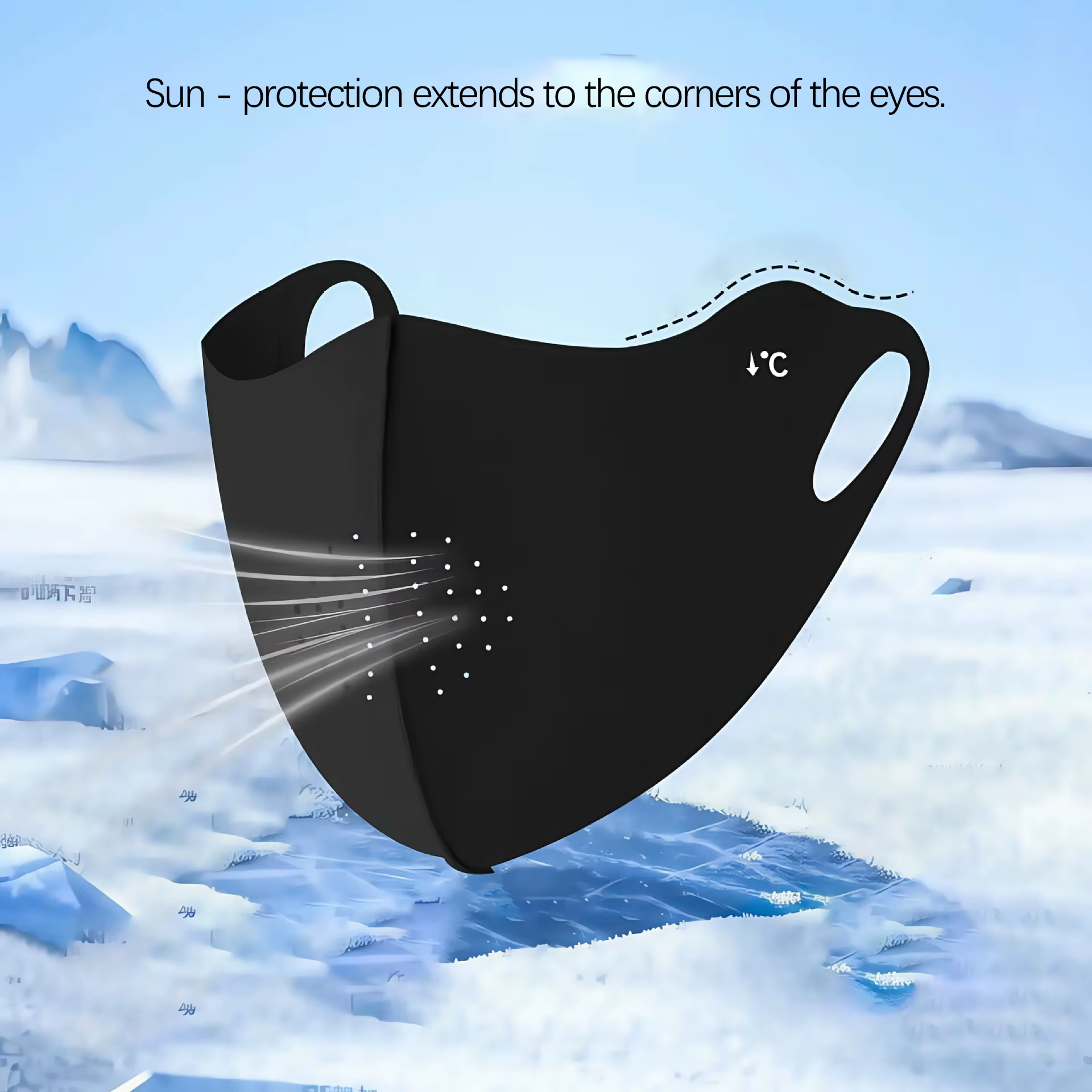 Masque Rafraîchissant en Soie Glacée pour Femme et Homme – Protection Solaire Légère