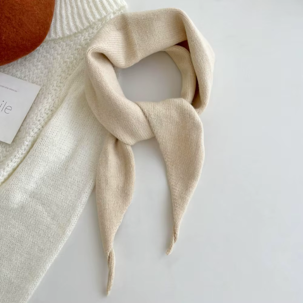 Écharpe triangulaire en tricot de style coréen de luxe