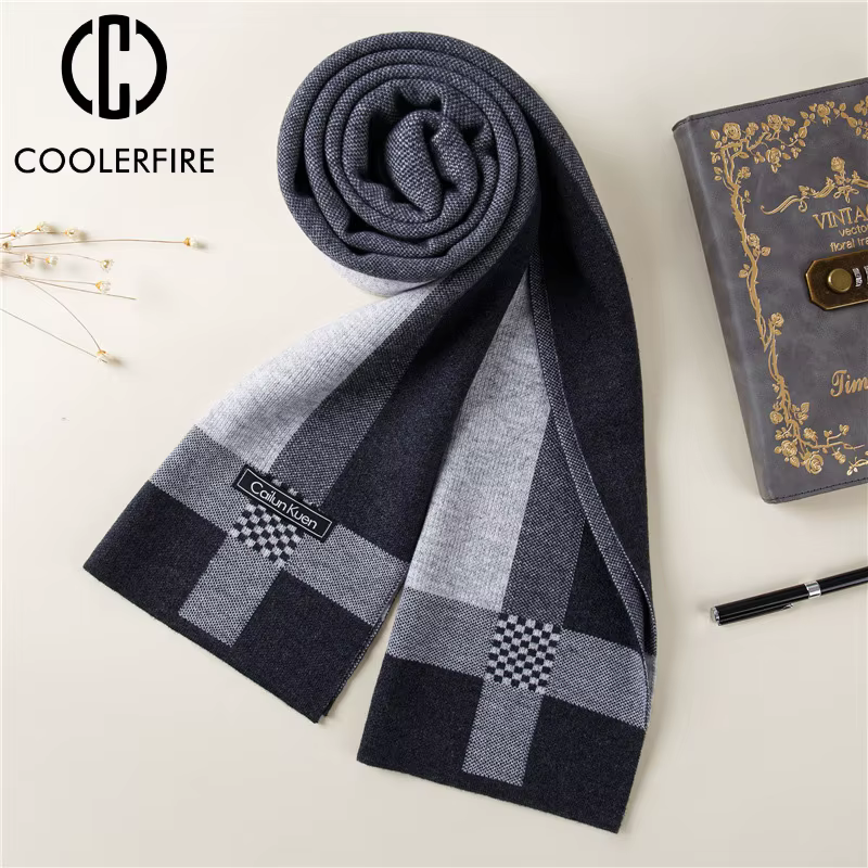 Cachemire hommes écharpe de luxe concepteur léger Plaid