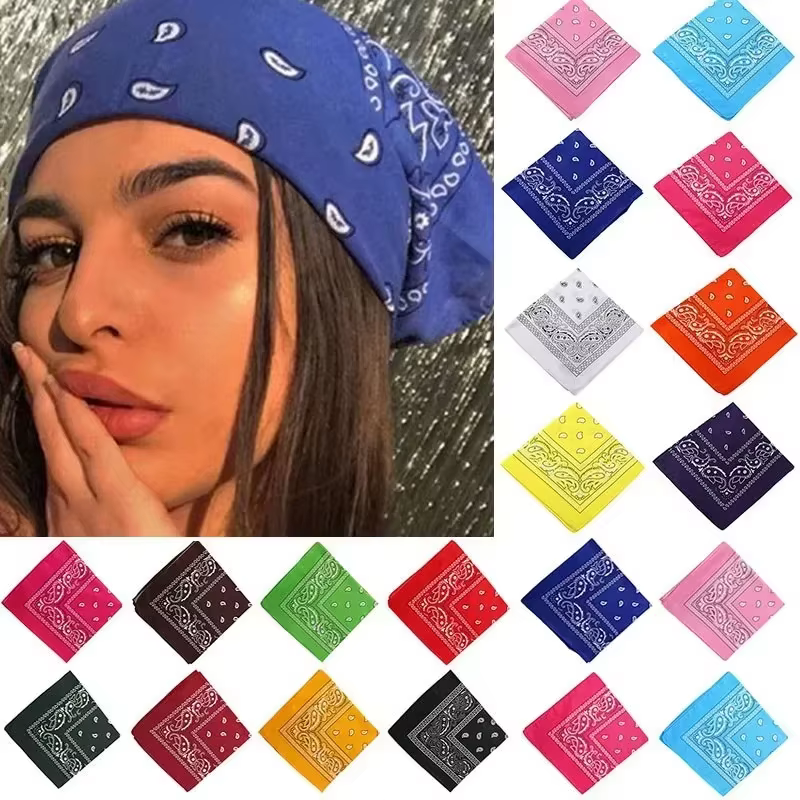 Mode écharpe Bandana chapeaux pour femmes filles enfants Vintage quatre saisons carré cheveux écharpe sport foulard bohème bandeaux