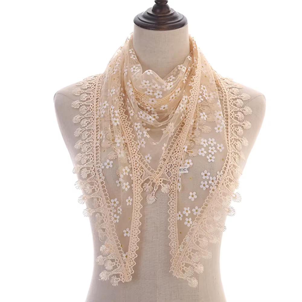 Écharpe Triangle à Pompon pour Femme
