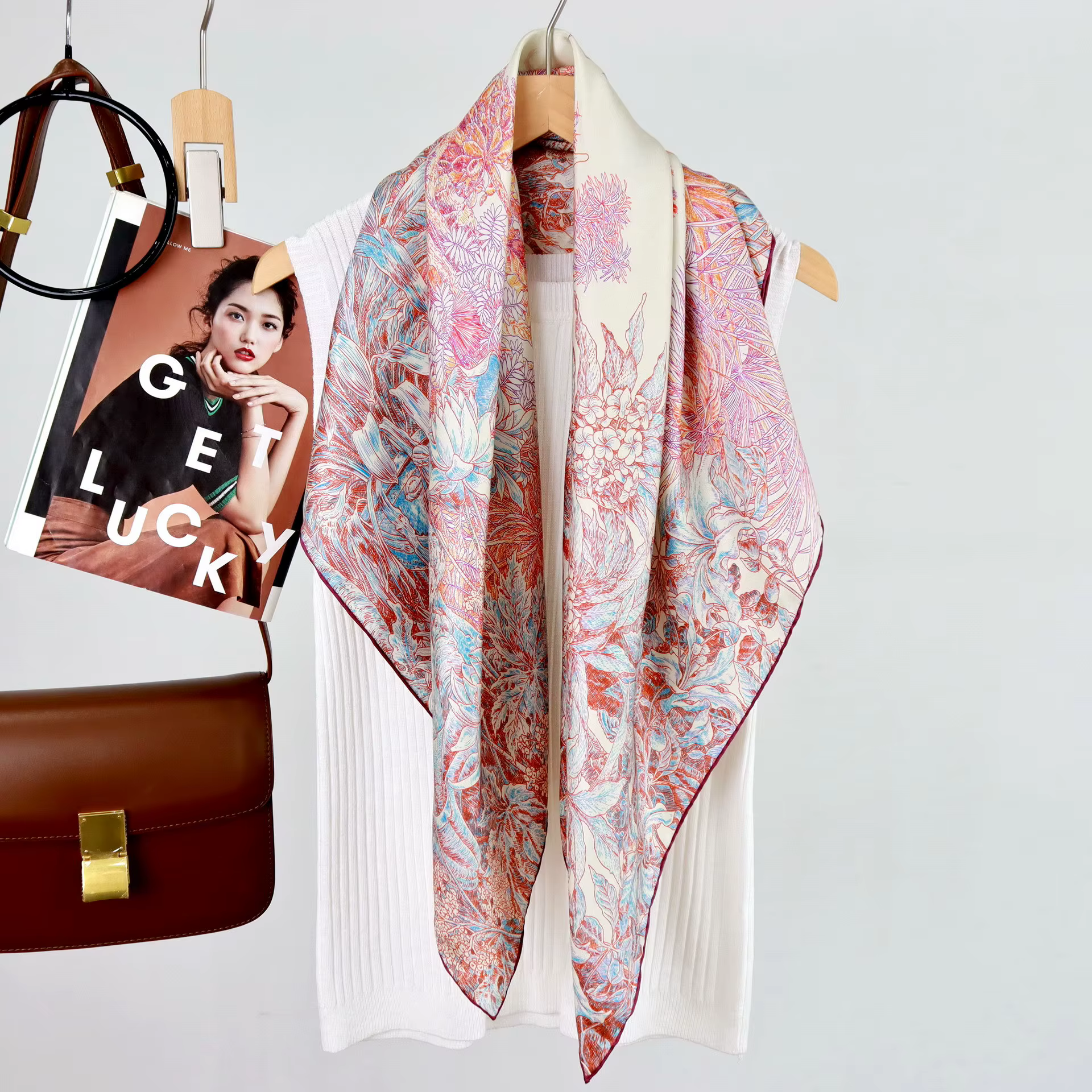 Foulard de mûrier pur 90CM