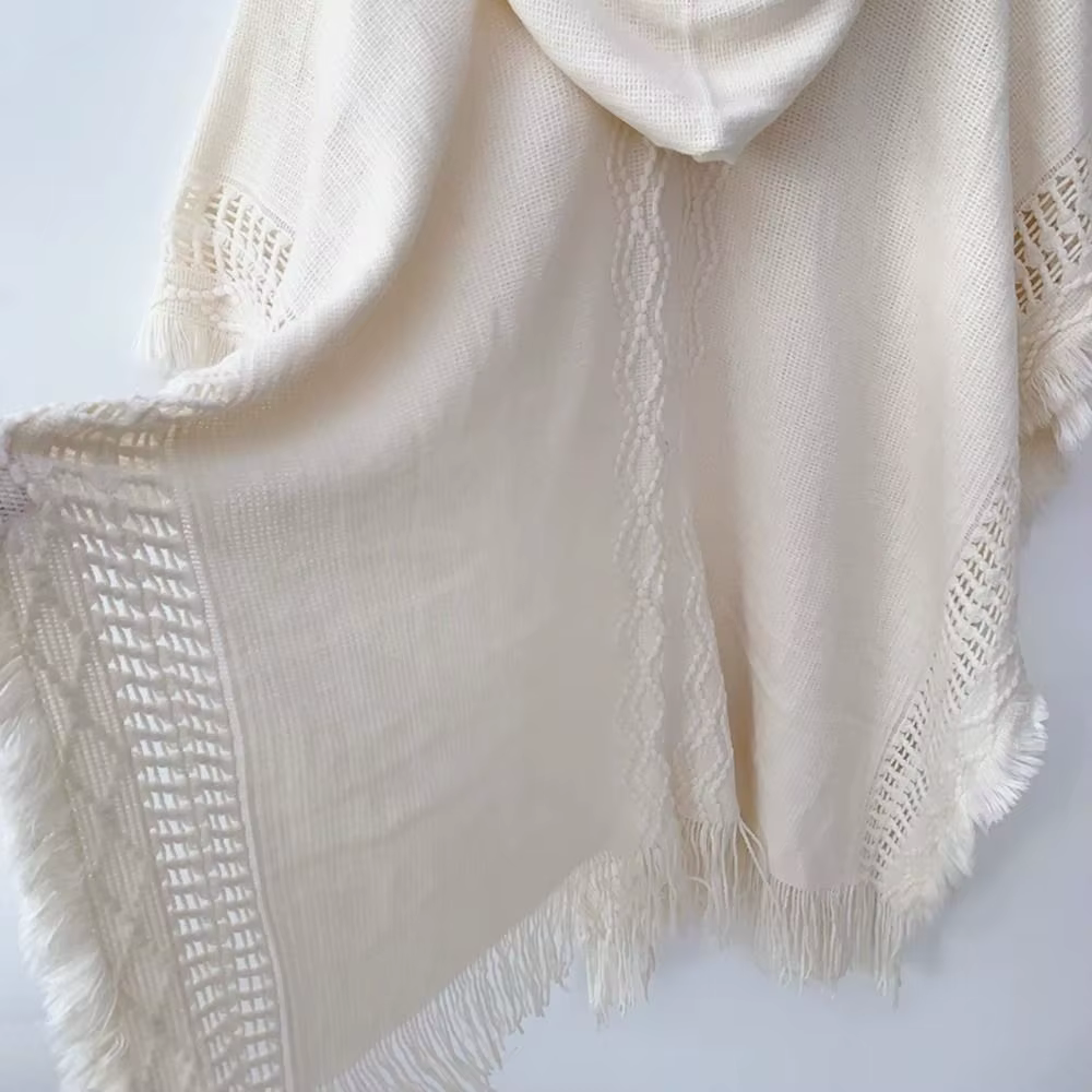 Chaud gland tricoté à capuche châle Crochet haut grandes écharpes femmes cape écharpe accessoires couleur unie Capes de soirée femme/femmes