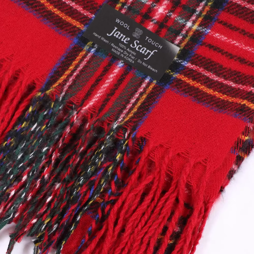 Écharpe chaude en Tartan de Style écossais pour femmes