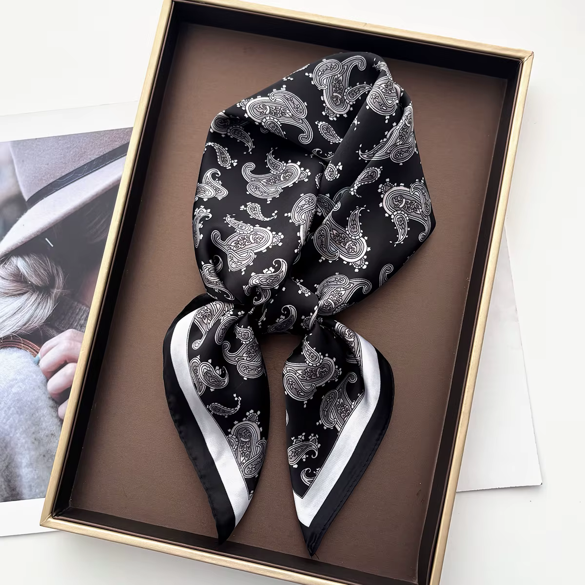 Foulard imprimé cachemire pour femme