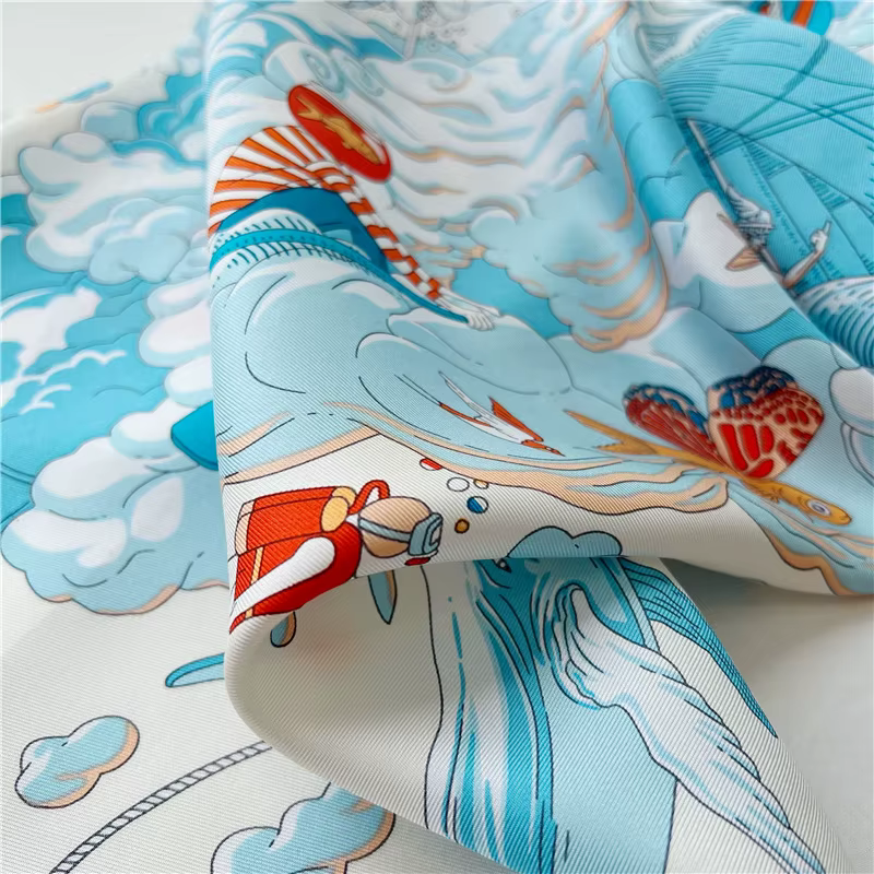Écharpe en Soie Véritable 14 Momme 100% Qualité Supérieure