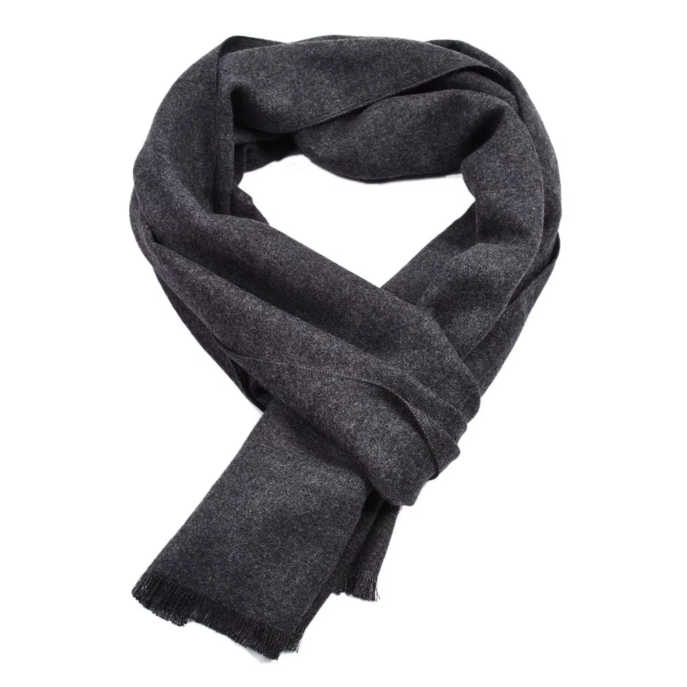 Écharpe en cachemire de couleur unie hiver chaud foulard Pashmina marine noir châle