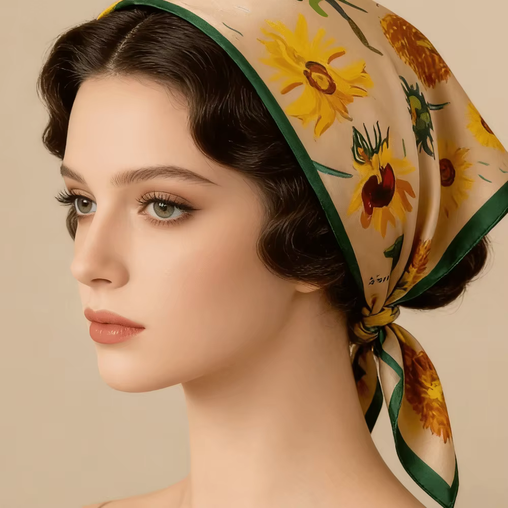 Écharpe en satin de soie doux