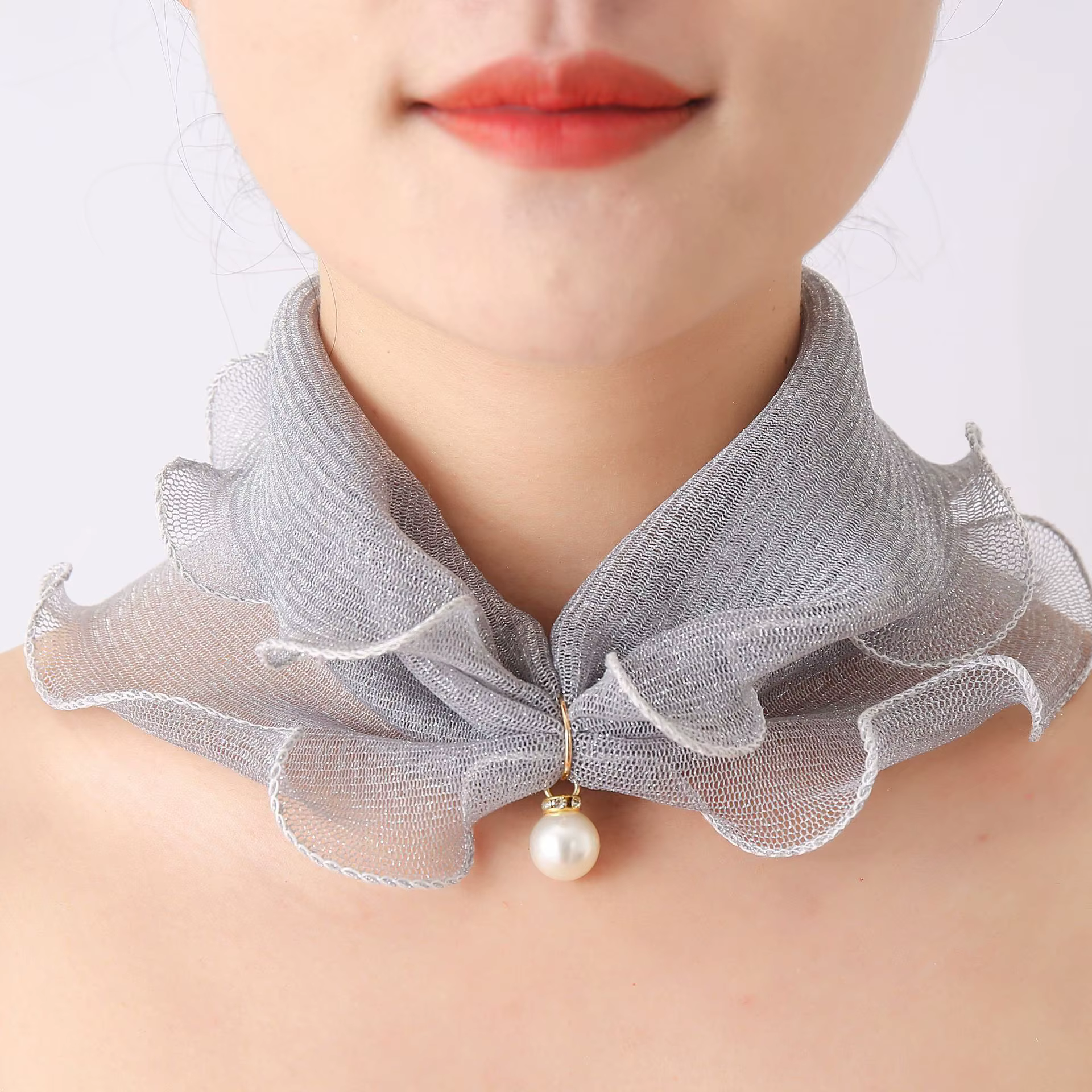 Foulard Carré en Dentelle pour Femme