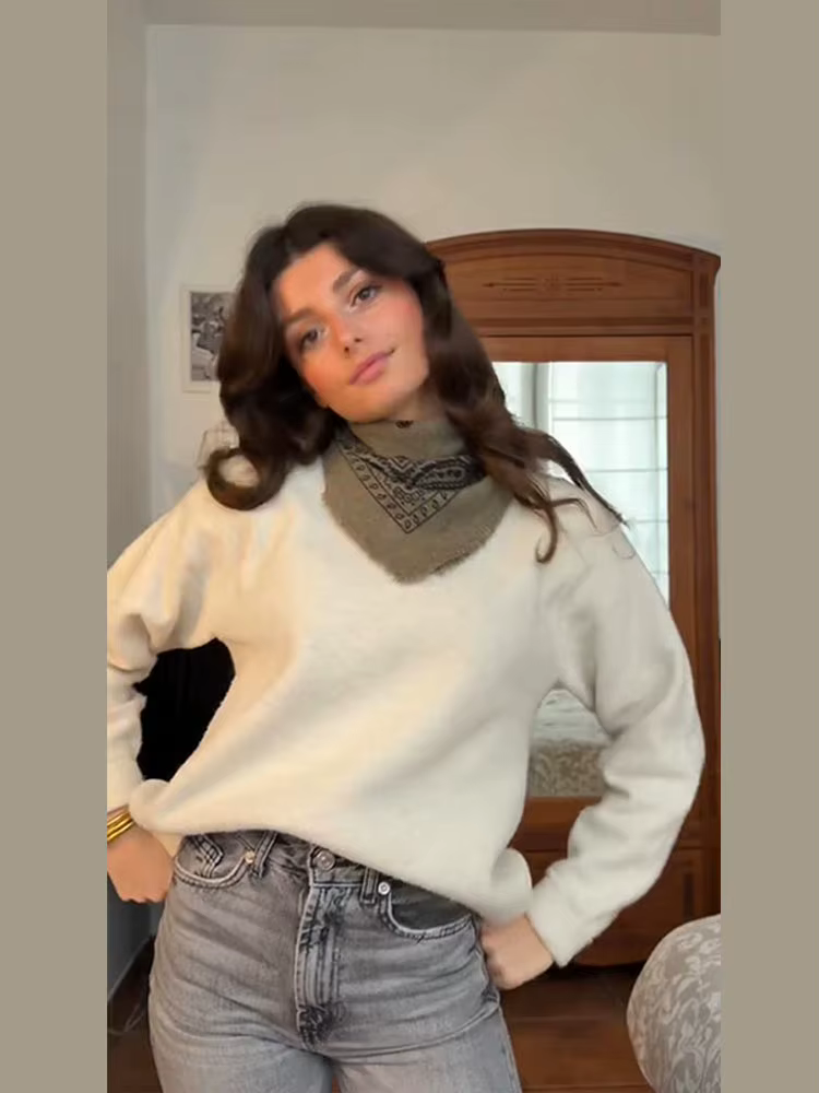Foulard carré imprimé décontracté pour femme