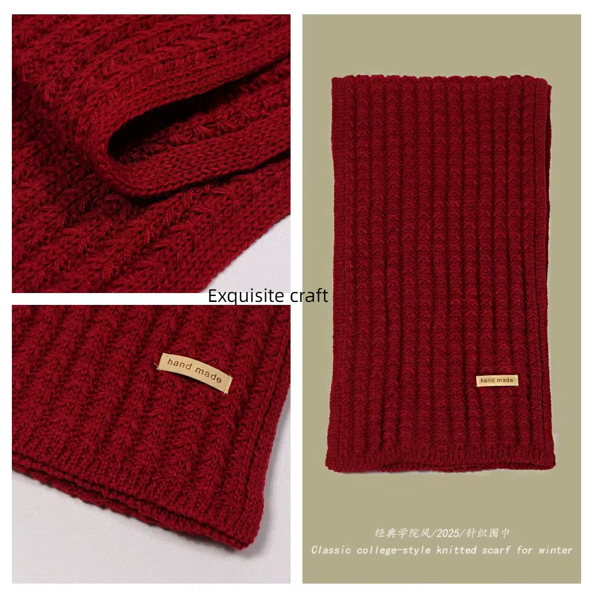 Hommes femmes épais chaud tricoté écharpe en hiver automne laine doux solide cachemire foulard Simple mode noir étudiants foulards