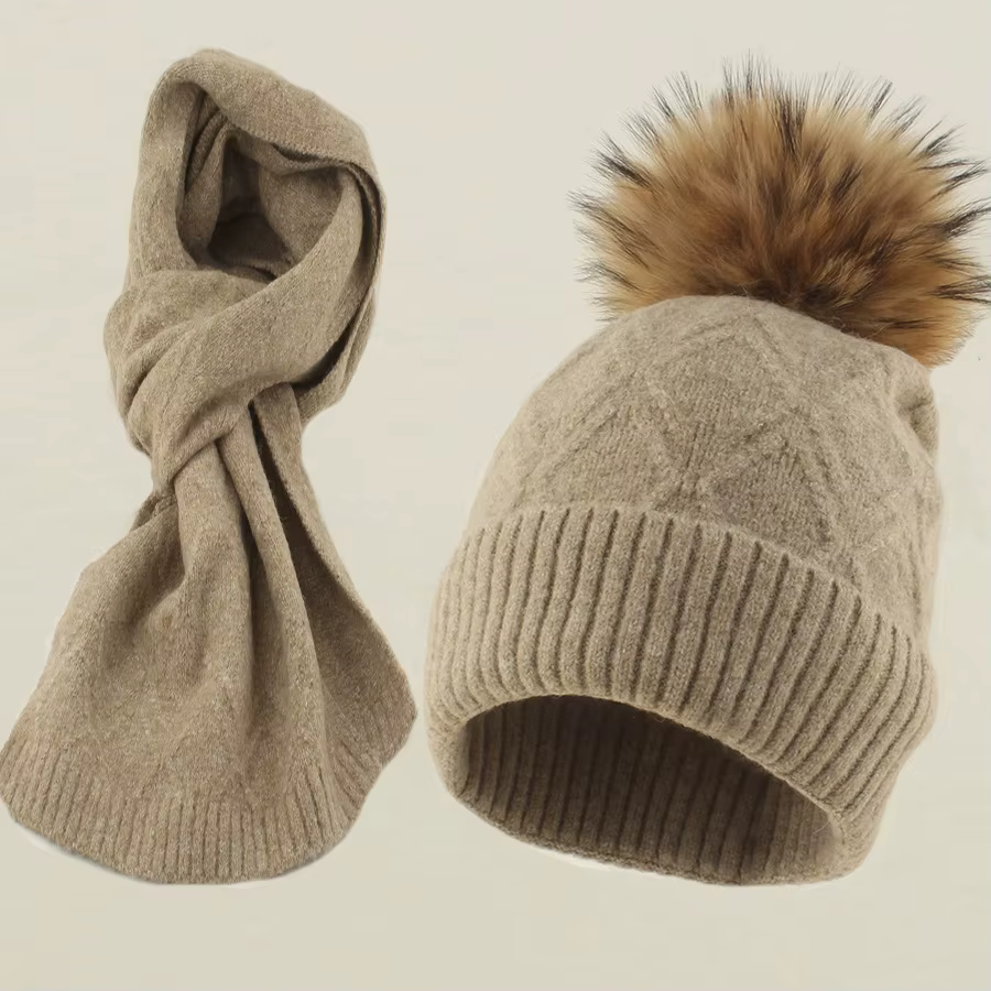 Ensemble chapeau et écharpe pour femme