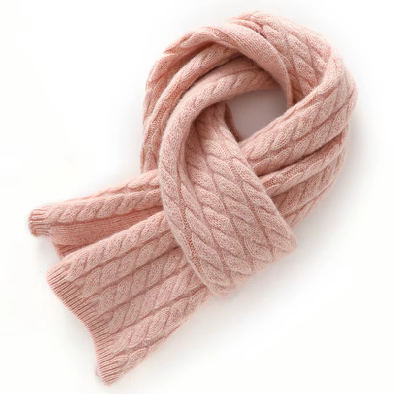 Écharpe courte à fleurs torsadées pour femme, 100% cachemire, classique, chaud, dames, adultes, cadeau de Noël, nouvel an, hiver